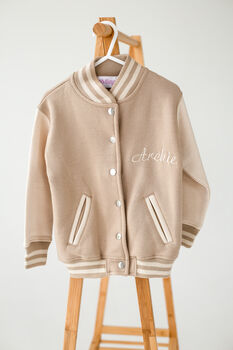 Child's Embroidered Personalised Name Bomber Jacket, 4 of 12