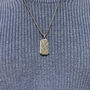 Personalised Men’s Contemporary Silver Dog Tag Necklace, thumbnail 3 of 7