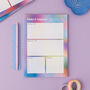 Daily Planner Notepad Blue, thumbnail 1 of 4