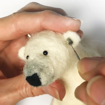 Needle Felting Kit, Polar Bear, 9 of 11