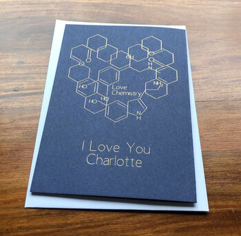 Personalised Love Chemistry Gold Foil Card, 10 of 12