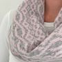 Ladies Pink Knitted Lambswool Snood, thumbnail 2 of 6