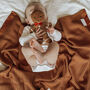 Cellular Baby Blanket 'Glazed Dune' | Organic Cotton, thumbnail 2 of 11