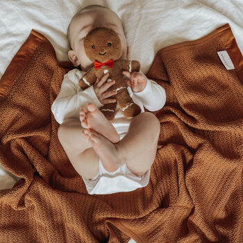 Cellular Baby Blanket 'Glazed Dune' | Organic Cotton, 2 of 11