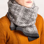 Unisex Knitted Lambswool Scarf Inspired By Nature, thumbnail 3 of 8