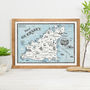 Map Of Guernsey Signed Print, thumbnail 3 of 3