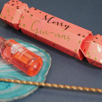 Gin Filled Christmas Cracker In Navy Or Pink, 7 of 8