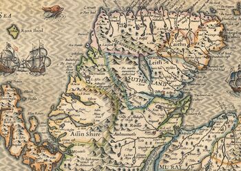 Personalised 1611 Old Map Of Scotland And Highlands, 2 of 5