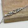 Citrine And Pearl Gemstone Bracelet In Sterling Silver, thumbnail 2 of 3