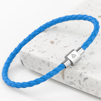 Personalised Celtic Trinity Woven Leather Bracelet, 2 of 12