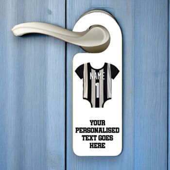 Personalised Family Football Babygrow Door Hanger, 2 of 3