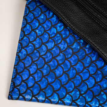 Disabled Blue Badge Parking Permit Wallet In Blue Holographic Scales, 6 of 12