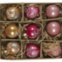 Pink Folklore Floral Glass Baubles Assorted Set Of Nine, thumbnail 3 of 7