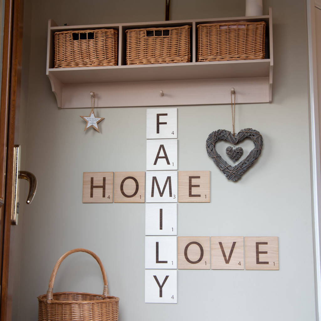 Personalised Large Letter Tiles, Wooden Wall Art, 1 of 10