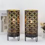 Set Of Two Fan Patterned Lamp Battery Cordless Lamp, thumbnail 2 of 6