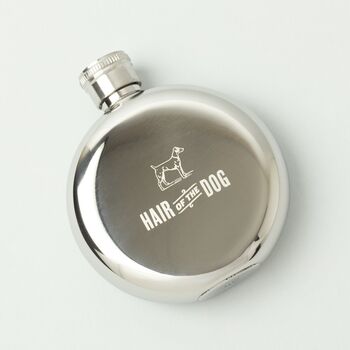 'Hair Of The Dog' Engraved Hip Flask, 2 of 7