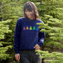 Multi Neon Christmas Trees Jumper Sweatshirt, thumbnail 3 of 9