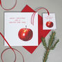 Christmas Gift Tags With Red Apple Illustration, thumbnail 4 of 4