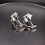 Sold House Cufflinks Gift Silver Real Estate, thumbnail 2 of 3