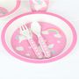 Unicorn Dinner Or Breakfast Set And Personalised Bag, thumbnail 2 of 5