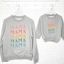 Mother And Child Rainbow Sweatshirt Set, thumbnail 1 of 3