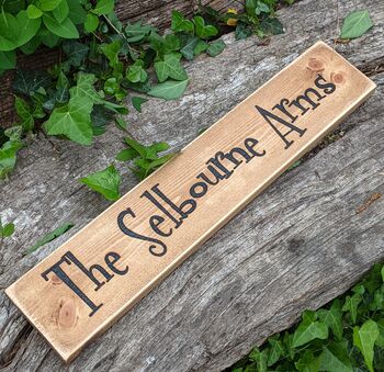 Personalised Vintage Wooden Garden And Bar Signs, 10 of 10