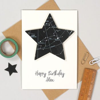 Personalised Space And Stars Birthday Card, 3 of 4