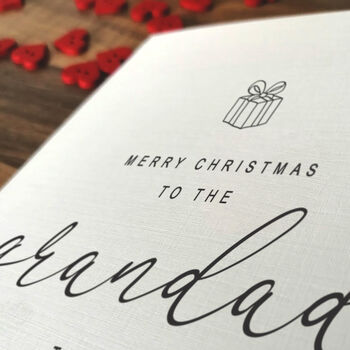 Personalised Handmade Christmas Card For Special Grandad, 4 of 4