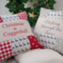 'Christmas At…' Reindeer Cushion, thumbnail 4 of 4