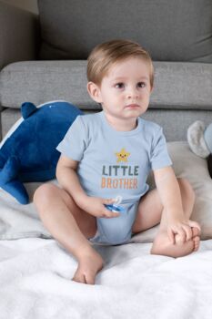 Organic Cotton Little Brother Baby Grow, 4 of 6