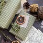Green Gingham Paper Fibre Wrapping Paper, thumbnail 8 of 12