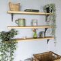 Natural Wood Shelf With Decorative Brackets, thumbnail 3 of 4