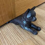 Kitty Cat Cast Iron Door Stop Wedge, thumbnail 4 of 5