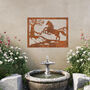 Galloping Horse Metal Wall Art Gift For Outdoor Garden Decor, thumbnail 1 of 10