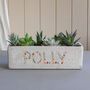 Personalised Floral Lettering Concrete Planter, thumbnail 1 of 2
