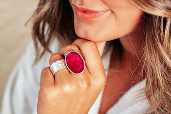 Large Silver Ruby Ring, 2 of 5