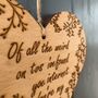 Wooden Internet Dating Quote Heart Sign, thumbnail 2 of 5