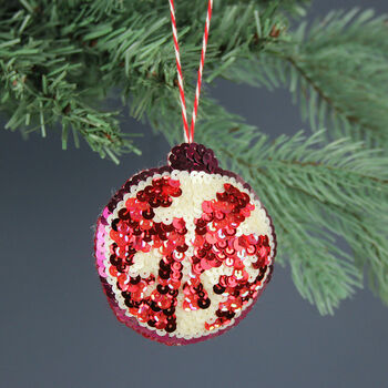 Perfect Pomegranate Sequin Hanging Decoration, 2 of 5
