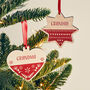 Personalised Scandi Maple Wood Christmas Bauble, thumbnail 2 of 4