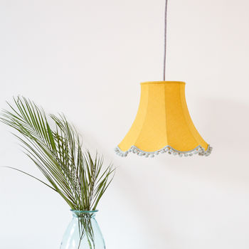 Mustard Linen Traditional Lampshade, 2 of 7