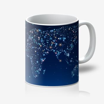 Mug Featuring Map Of The World In Stars, 2 of 2