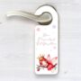 Personalised Red Fairy Sleeping Door Hanger Gift, thumbnail 2 of 2