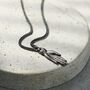 Men's Oxidised Initial Hand Necklace, thumbnail 2 of 7