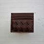 Personalised Braided Leather Card Holder With Message, thumbnail 8 of 9