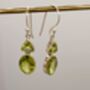 Peridot Sterling Silver August Birthstone Earrings, thumbnail 11 of 11