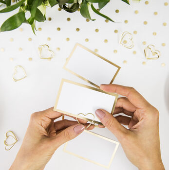 Gold Heart Place Card Holders, 2 of 6