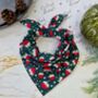 Green Festive Puddings Christmas Dog Bandana, thumbnail 1 of 2