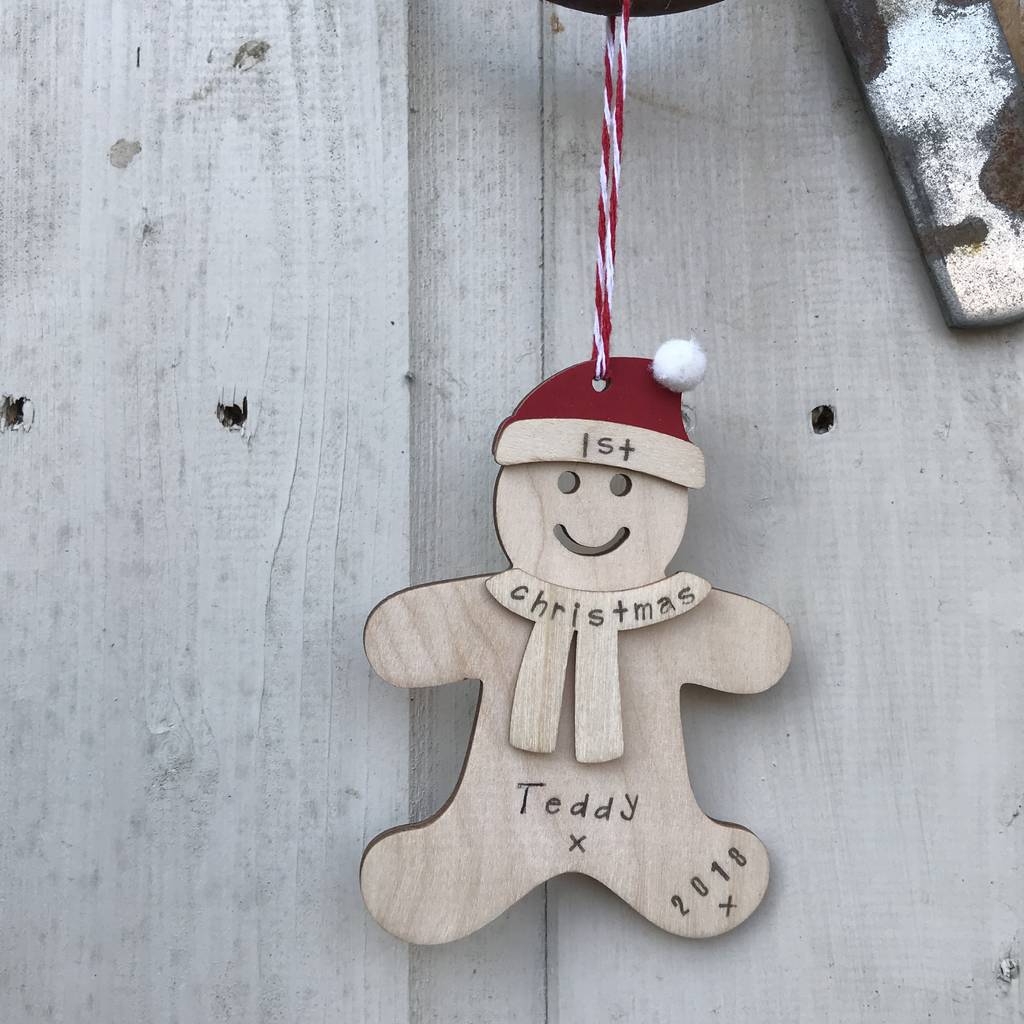 personalised 1st christmas tree decoration by kitty's