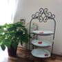 Vintage Brown Metal Three Tier Cake Display Holder Stand, thumbnail 3 of 4