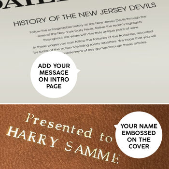 New Jersey Devils Personalised Gift Newspaper Book, 4 of 11